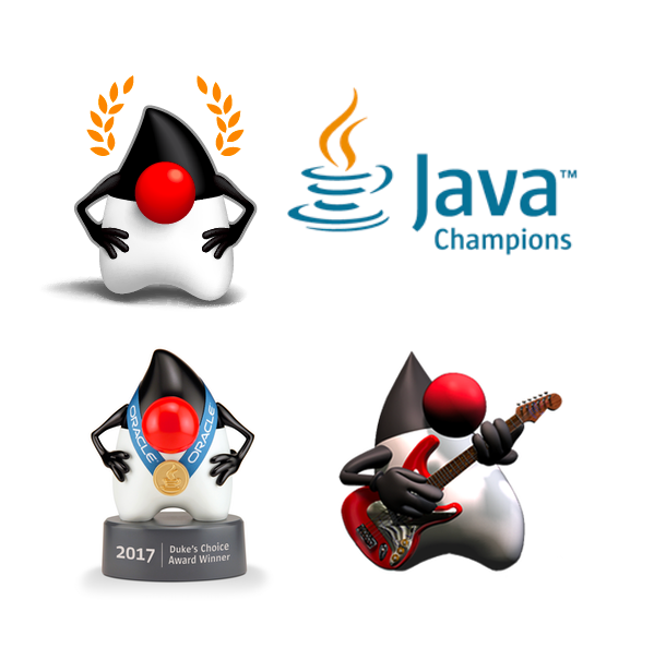 Java Champion, Dukes Choice Award Winner, JavaOne Rockstar